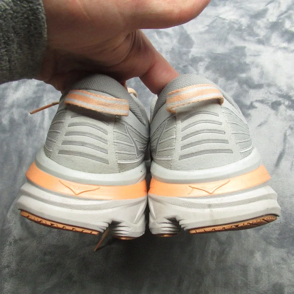 Hoka Womens Shoes 10D Harbor Mist Bondi 7 Wide Running Lightweight Chunky Active